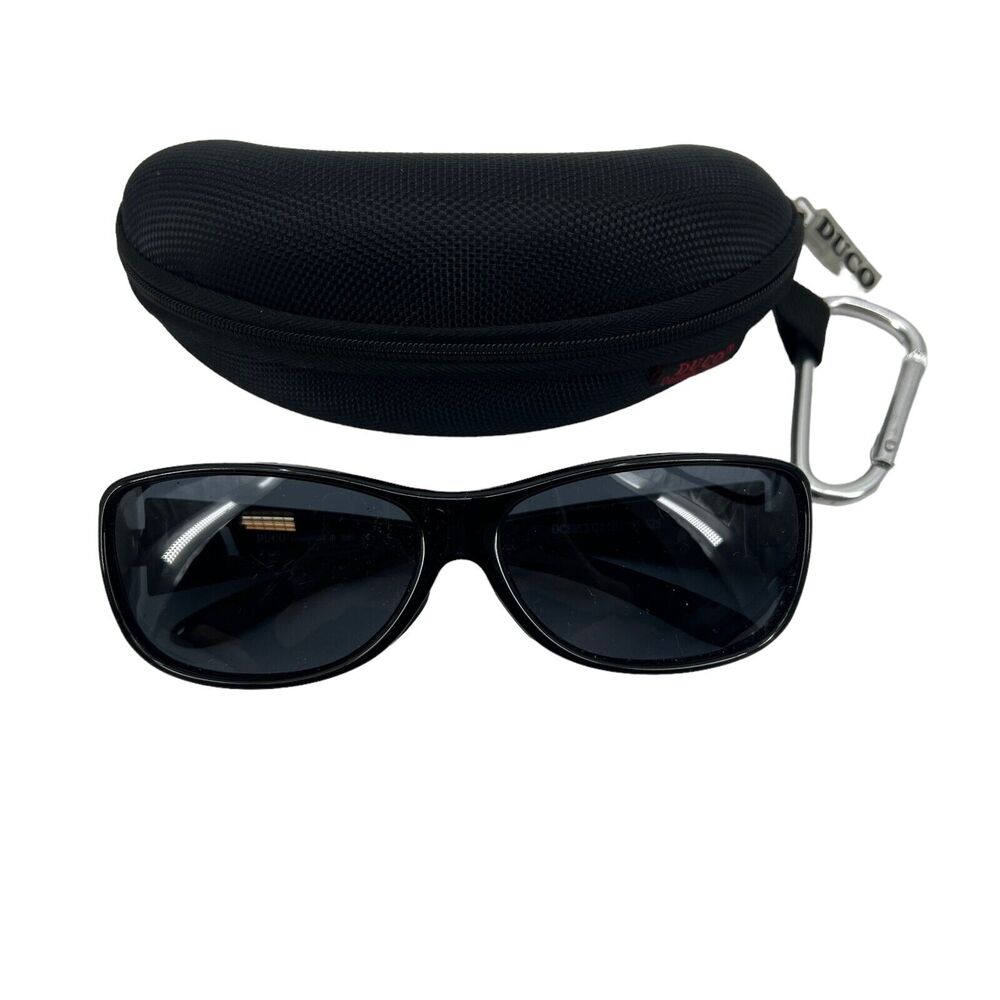 Duco Fitover Polarized Driving Glasses Mens One Size Black with Hard Case